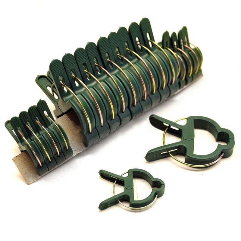 Buy 20Pcs Plastic Garden Cane Support Plant Clips Sprung Spring Shrub