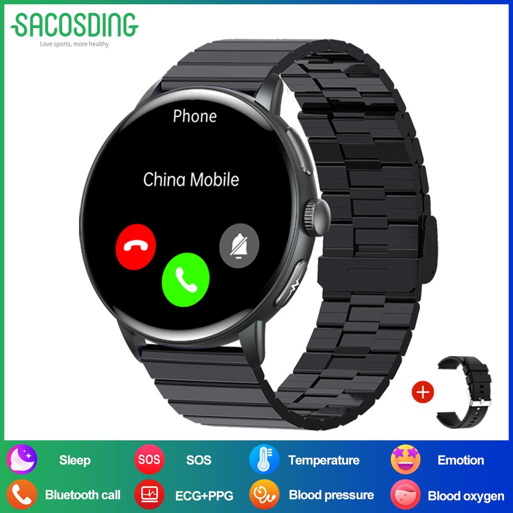 SACOSDING AMOLED Screen Men Smart Watch  Health Monitoring AI Dial AI intelligent Q&A BT Calling Outdoor Sports Fitness Women Smartwatch