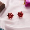 Star Ribbon Merry Christmas Earrings Snowflake Wrap Bow Stud Earrings  Girls