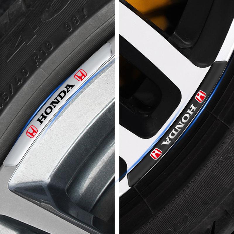 4Pcs Auto Wheel Hub Badge Tire Rim Stickers Accessories For Honda Fit Mugen Insight Type S R VTEC DOHC Modulo Vezel Legend RR Si