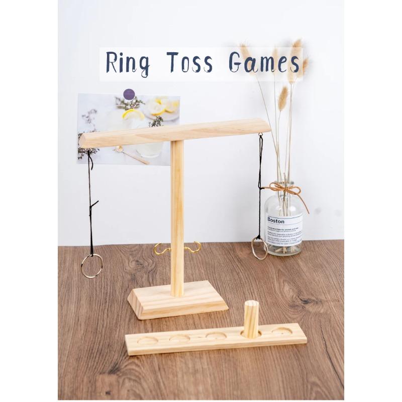 Ring Toss Game for Adults Hook and Ring Game Handmade Wooden Toss Game for Adults Outdoor Indoor Games Patio Decor Yard Games