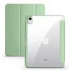 For iPad A16 Case 11th Generation 11inch , iPad 10th 10.9inch Transparent Back Cover Shell Tri-fold Stand with Pen Hold