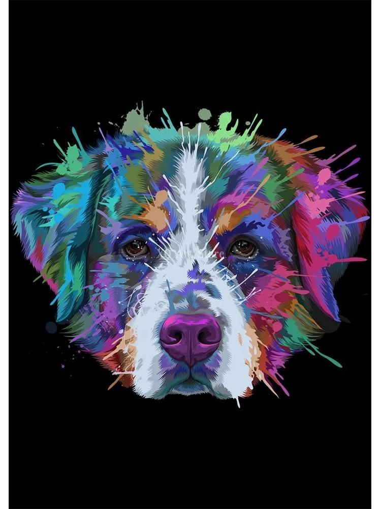 Abstract Watercolor French Bulldog Pug Posters Prints Canvas Painting Coloful Animal Dog Wall Art Picture Living Room Cuadros