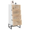 Highboard White 40x30x95 Cm Engineered Wood