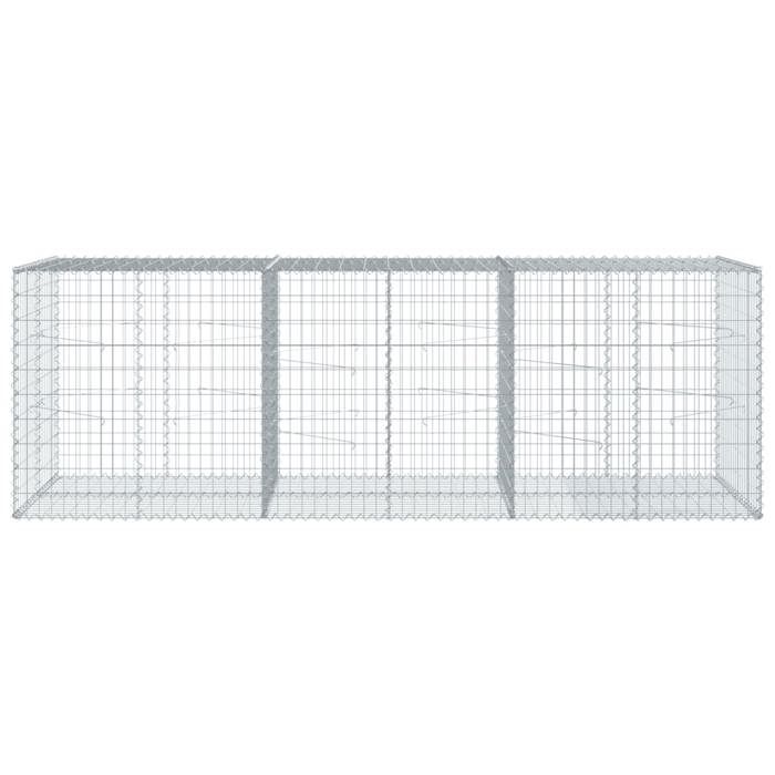 VidaXL Panier gabion avec couvercle 300x100x100 cm fer galvanisé, mur en gabion, mur de soutènement en gabion, clôture en 3295194