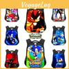Nový dětský batoh Sonic pro chlapce a dívky Kreslený Módní Školní taška Střední velikost Kapacita 20-35 l