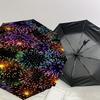 1PC Fireworks Pattern Automatic Open/Close Umbrella with Windproof, 8-Rib Sturdy Canopy, Durable Ribs, Fashionable Design, Outdoor Accessory, Fun Prin