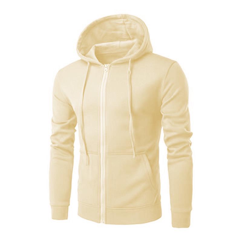 Unisex Solid Color Fleece Hoodie Cardigan - Autumn/Winter Zipper Sweatshirt, 15 Colors Available