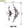 Geisha Skull Flower Tattoo Stickers: Halloween Arm & Face Ghost Designs