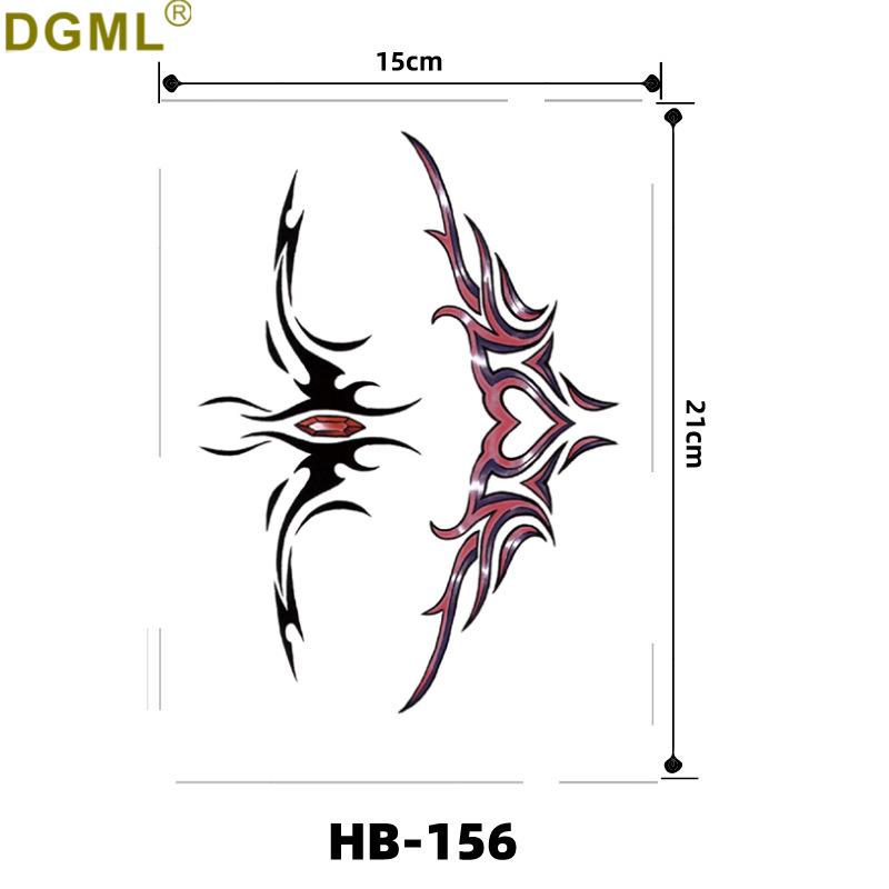 Geisha Skull Flower Tattoo Stickers: Halloween Arm & Face Ghost Designs