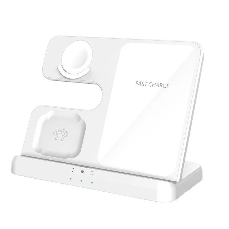 

Підставка для бездротової зарядки 3 в 1 Супершвидка зарядна станція для Samsung Z Fold 5 4 3 S24 S23 Galaxy Watch 2-9 Active 2 Навушники Pro