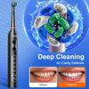 M01 Escova de Dentes Elétrica Rotativa Kit com 8 Cabeças e Estojo de Viagem