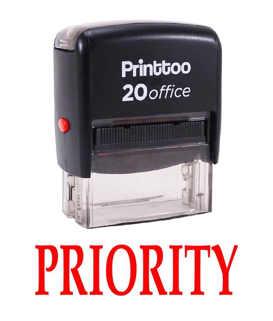 Printtoo Self Inking Rubber Stamp Office Stationary PRIORITY Custom
