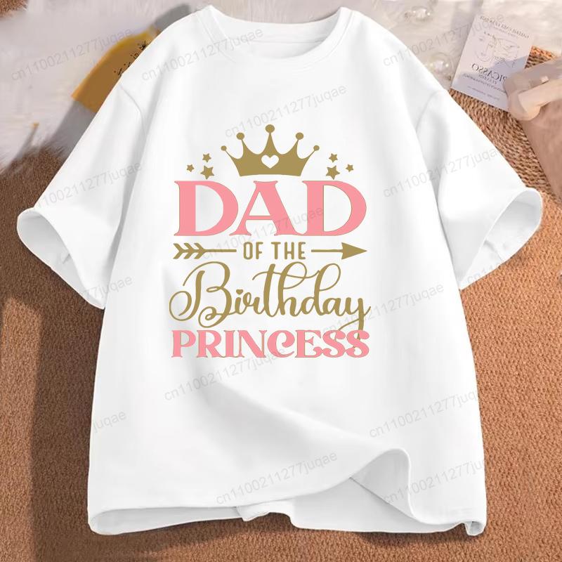 Family Matching Shirts Birthday Princess Family Party Outfits for Parents Kids Family Dad,mom of The Birthday Girl Tops Gift