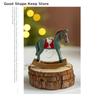 1pc Resin Rocking Horse DIY Craft Collection Gift Decoration Home Christmas Ornament Vintage Style For Tree Hanging Home Decor