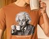 Einstein Coffee T-Shirt, Quantum Kick, Science Teacher Gift