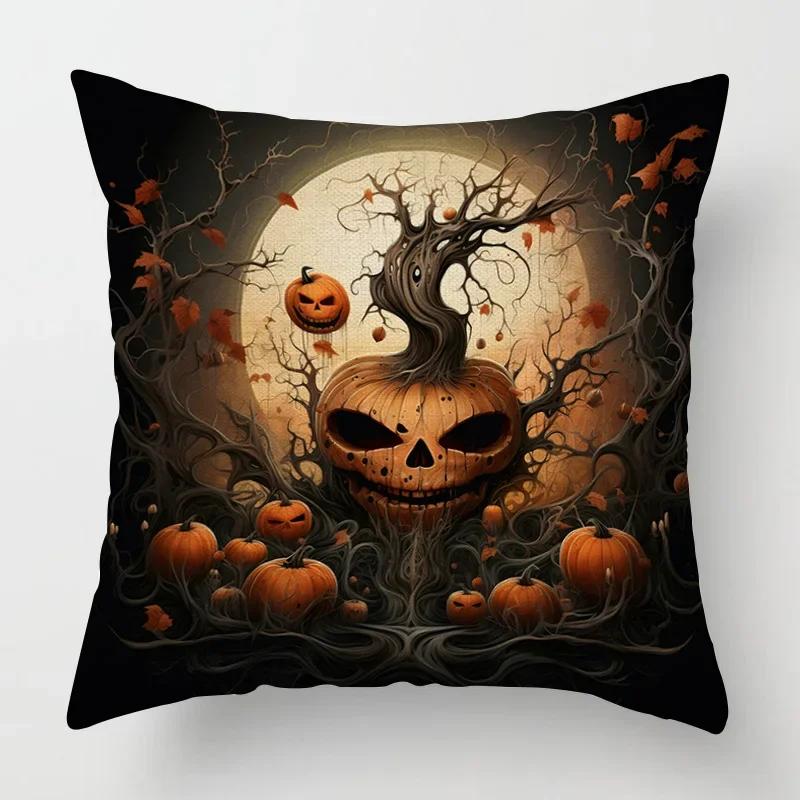 Modern Decorative Cushion for Home Living Room Decor Throw Pillow Cover 45*45 40x40cm 45x45cm 50x50cm Halloween Pumpkin