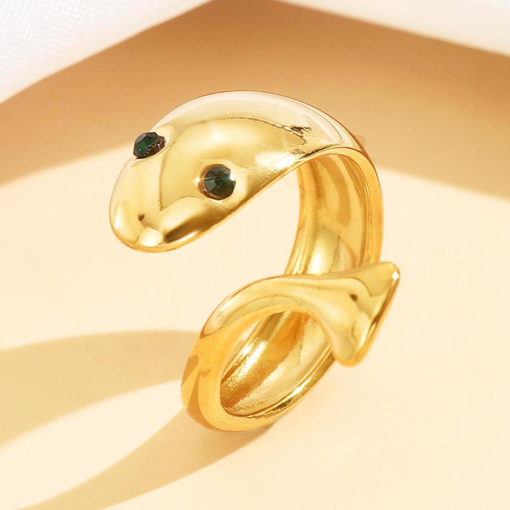 Cross-Border Casual Resort Stainless Steel Glossy Dolphin Ring - Women's Ocean Animal Jewelry