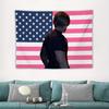 Tactical Character LLeon USA Flag Tapestry Viral Game Aesthetic Polyester Wall Hanging for Bedroom Living Room