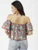 Moomaya Cotton Printed Off-Shoulder Top Summer Wear Crop Top For Women