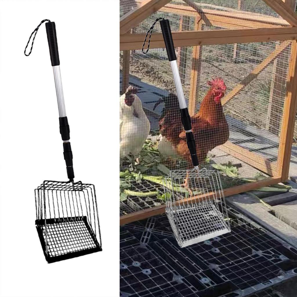 Litter Scooper Sifting Cat Litter Box Scooper Shovel Long Handle Poop Cleaning Sifter Shovel For Household Small Space Living
