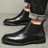 Chelsea Boots Men's Martin Boots Business Style High-top Leather Shoes Leather British Boots Korean Version Short Boots 2025 Spring and Autumn