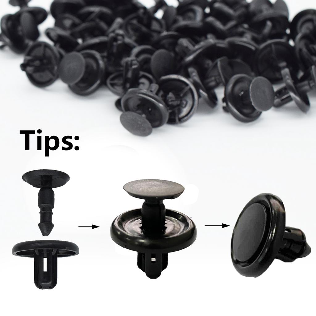 50Pcs 8mm Hole Plastic Rivets Fastener Push Clips Clip for Car Door Auto Fender 50Pcs 8mm Hole Plastic Rivets Fastener Push Clips Clip for Car Door Auto Fender