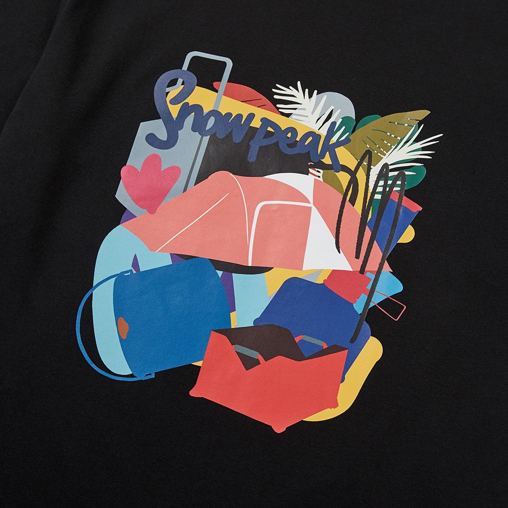 SNOWPEAK [Snow Peak X Seong Nak-jin] Graphic Short Sleeve T-shirt Black (S24MMFTS86)