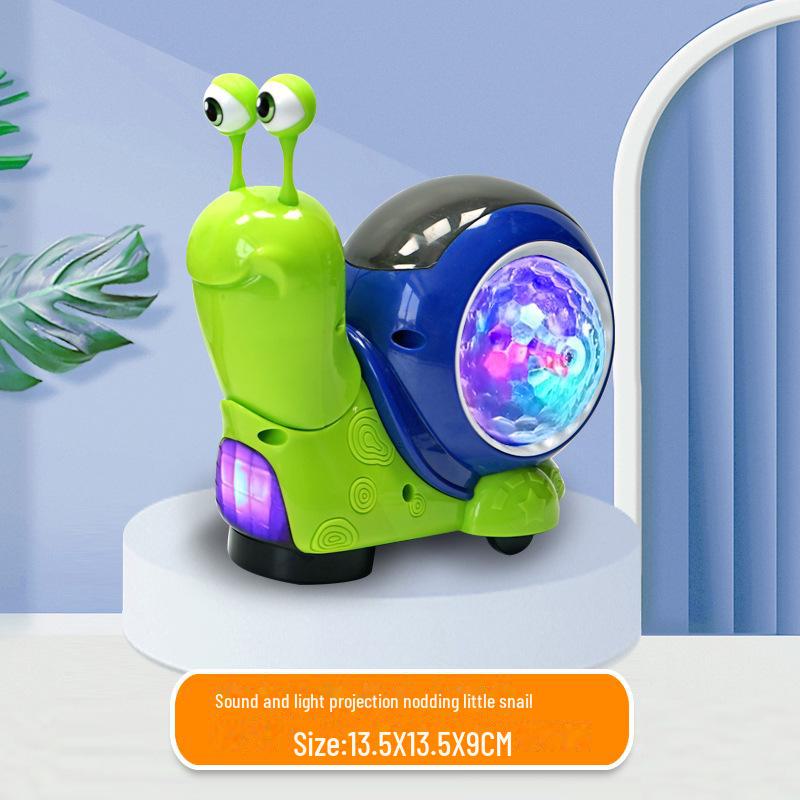 Electric Sound & Light Snail: Rotating Crab Toy for Children's Early Education