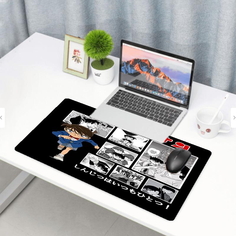Detective Conan Print Mouse Pad, Anti‑Slip Desktop keyboard Mat, for PC Laptop Gaming Working Daily Use, Cool Festival Surprise Gift