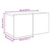 TV Cabinet Set 6 pcs 60 x 30 x 30 cm Black Oak