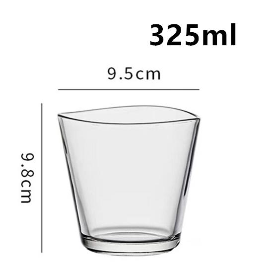 Japanese-style Glass Cup Wave Mouth Glass Creative Latte Coffee Milk Juice Glass Whiskey Tea Cups Clear Glasses