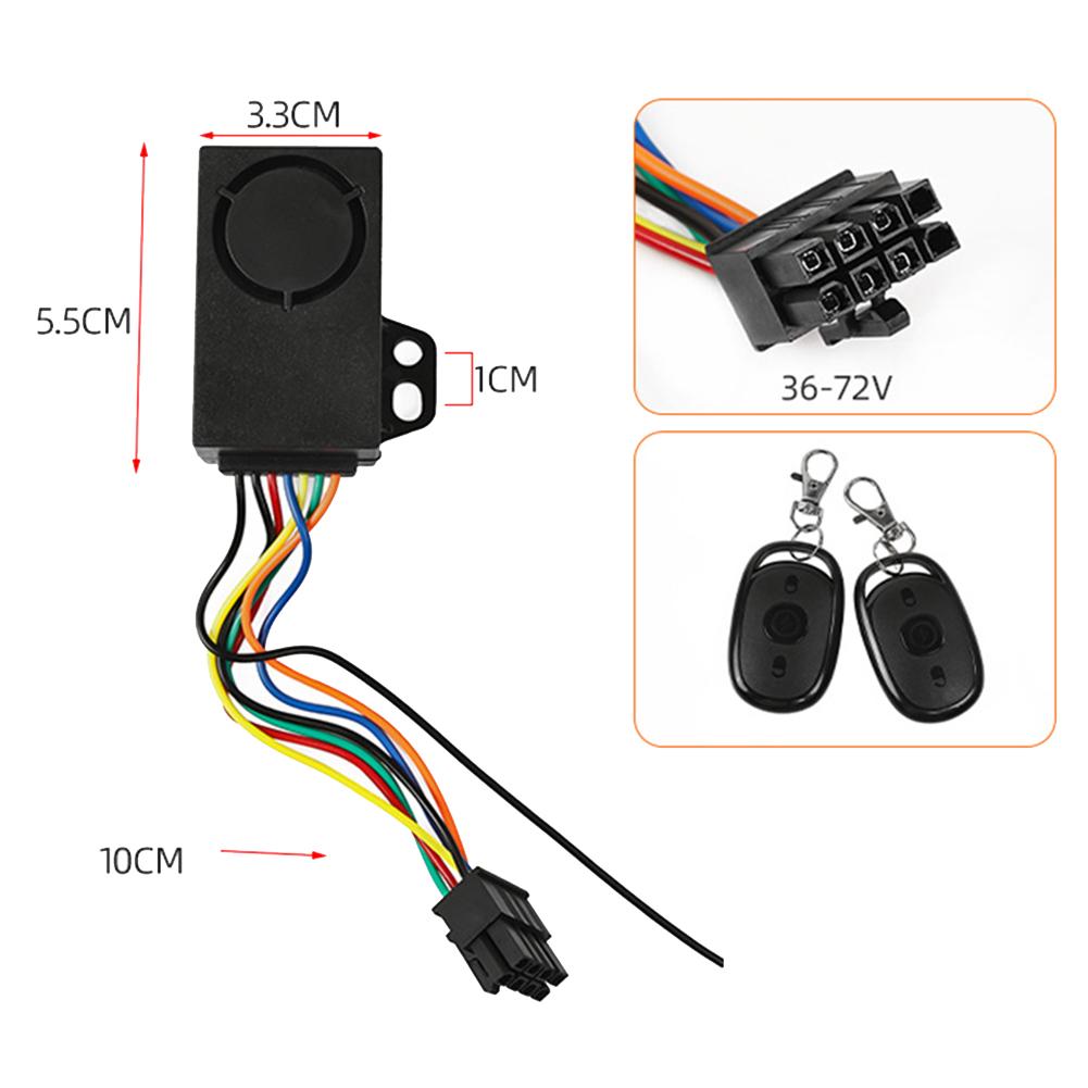 Ebike Dual Remote Control Electric Vehicle Alarm 6-pin Interface