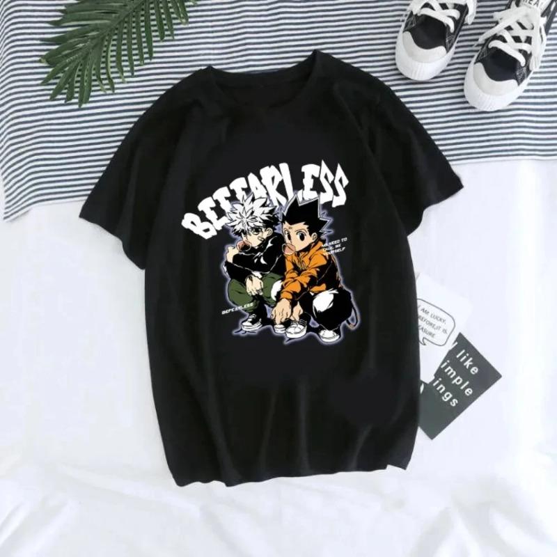 Kawaii Japanese Anime X Hunter Cotton Women's T-shirt Manga Hisoka Killua Zoldyck Kurapika Devil's Eye Short Sleeve T-shirt
