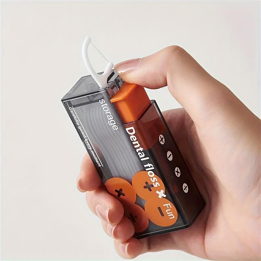 1pc Portable Automatic Dental Floss Box, Carry-on Dental Floss Box, Pop-up Dental Floss Stick to Pick Dental Floss Storage Box