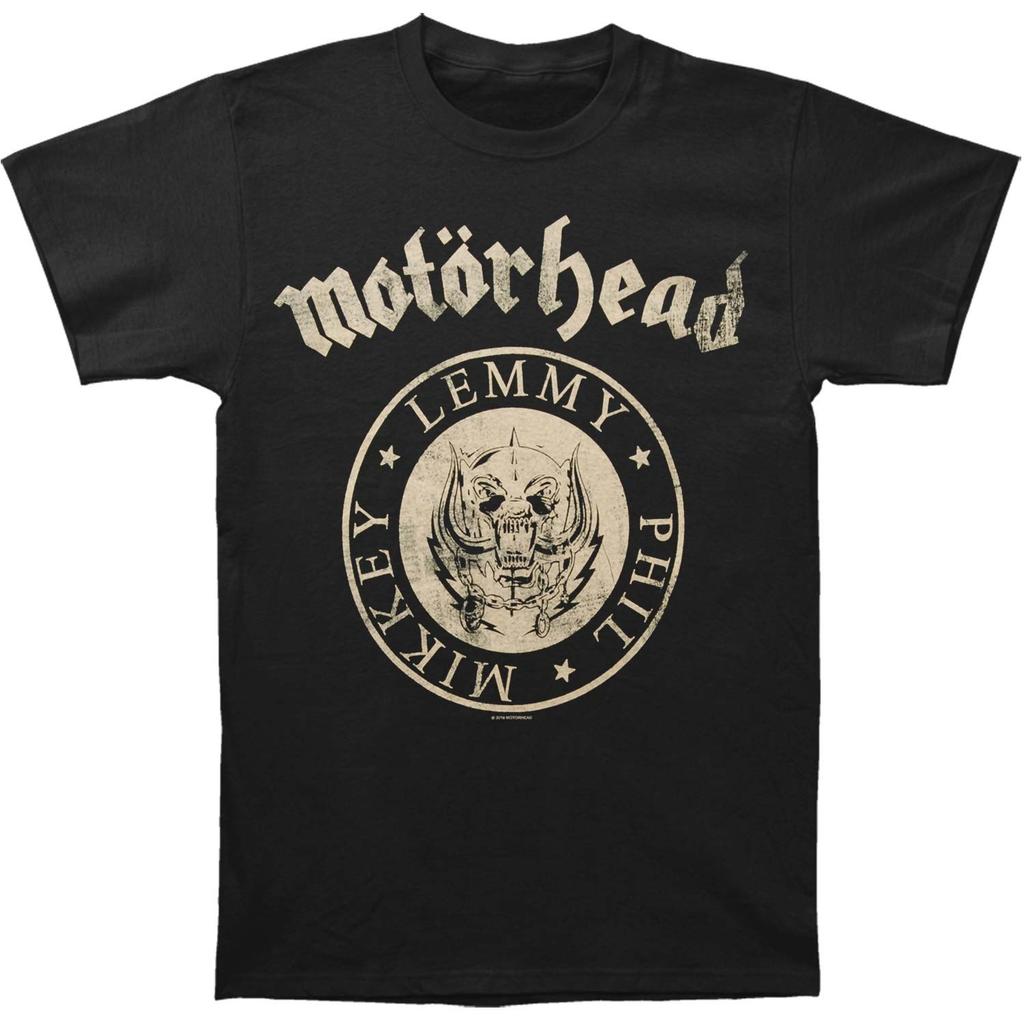 Men's Motorhead Undercover Seal Newsprint Slim Fit T-shirt Medium Black