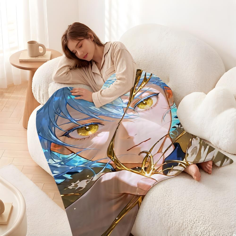 Anime T-Tensura Throw Flannel Blanket Suitable for Sofas Beds Offices Travel, Camping Chairs