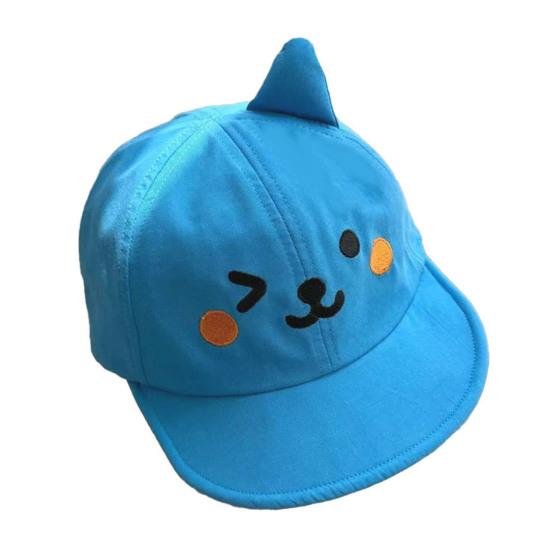 

Cute Baseball Cap for Women Men Kids Sun Protection Hat with 3D Ears Embroidery Soft Top Cap for Daily Wear Travel Gift синий