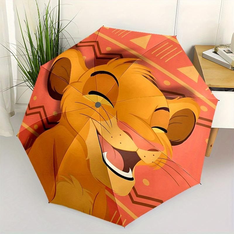 

1 Auto Open Lion King, Simba Themed Colorful 8-rib Portable Umbrella for Men and Women, A Compact Commuting Companion Suitable for Daily Dri
