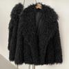 Manteau en fourrure écologique pour femme en hiver à manches longues veste chaude dame de bureau chic vêtement d'extérieur