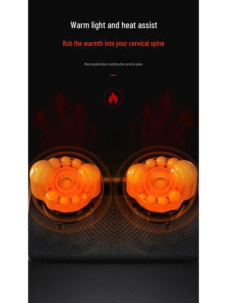 Intelligentes Mehrzonen-Massagekissen: Zervikal, Nacken, Taille, Rücken, Schulter, Heimheizung Lendenwirbelstütze