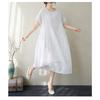 DIMANAF New 2026 Women Plus Size Summer Long Dress Sundress Loose Oversize Maxi Lady Floral Chiffon Jacquard Dress