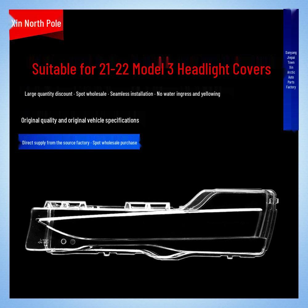 Front Fog Light Cover for 2021-2022 Tesla Model 3