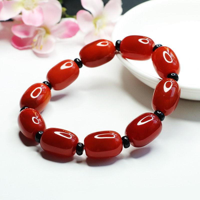2026 Red Agate Bracelet South as Right Rain Jewelry Factory Live Delivery S1122643 Multi (bead diameter 17*13mm)