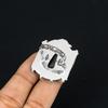Natural Montana Agate Gemstone Solitaire Ring Size 6.5 925 Silver For Women