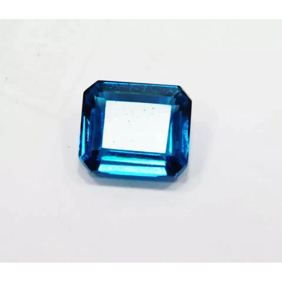 Brazilian Blue Topaz Natural 18-20 Ct Emerald Cut Stunning Certified Gemstone