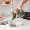 Clear Lid Double Compartment Food Storage Container Plastic Snacks Keepers For Kids Travel And Daily Use