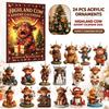 2026 Advent Calendar Highland Cow Christmas Ornament Acrylic Blind Box