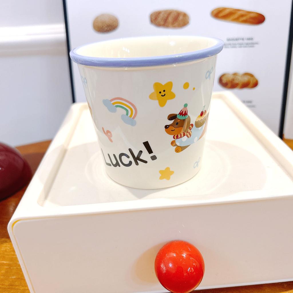 Cute Puppy Thickened Coffee Cup Water Cup Household Cartoon Paper Cup Shape Hand Holding Cup Ceramic Cup Mug Mug