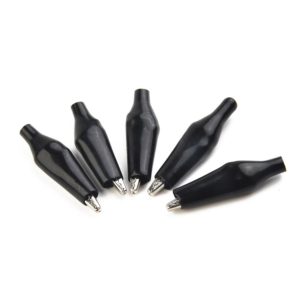 Crocodile Alligator Clips Equipment Tools 20pcs Black/Red Soft Coating